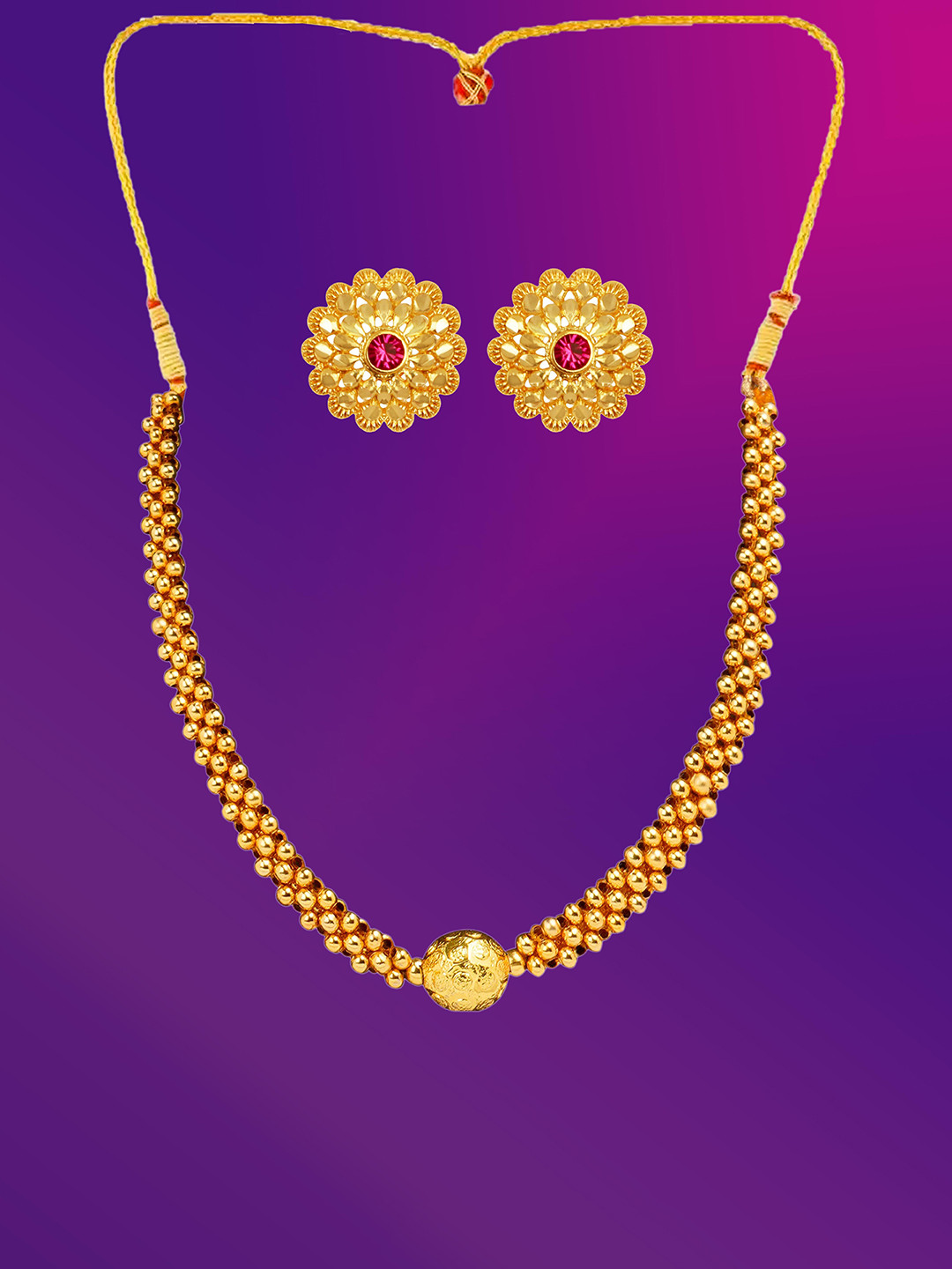 

Lila Gold Plated Jewellery Set