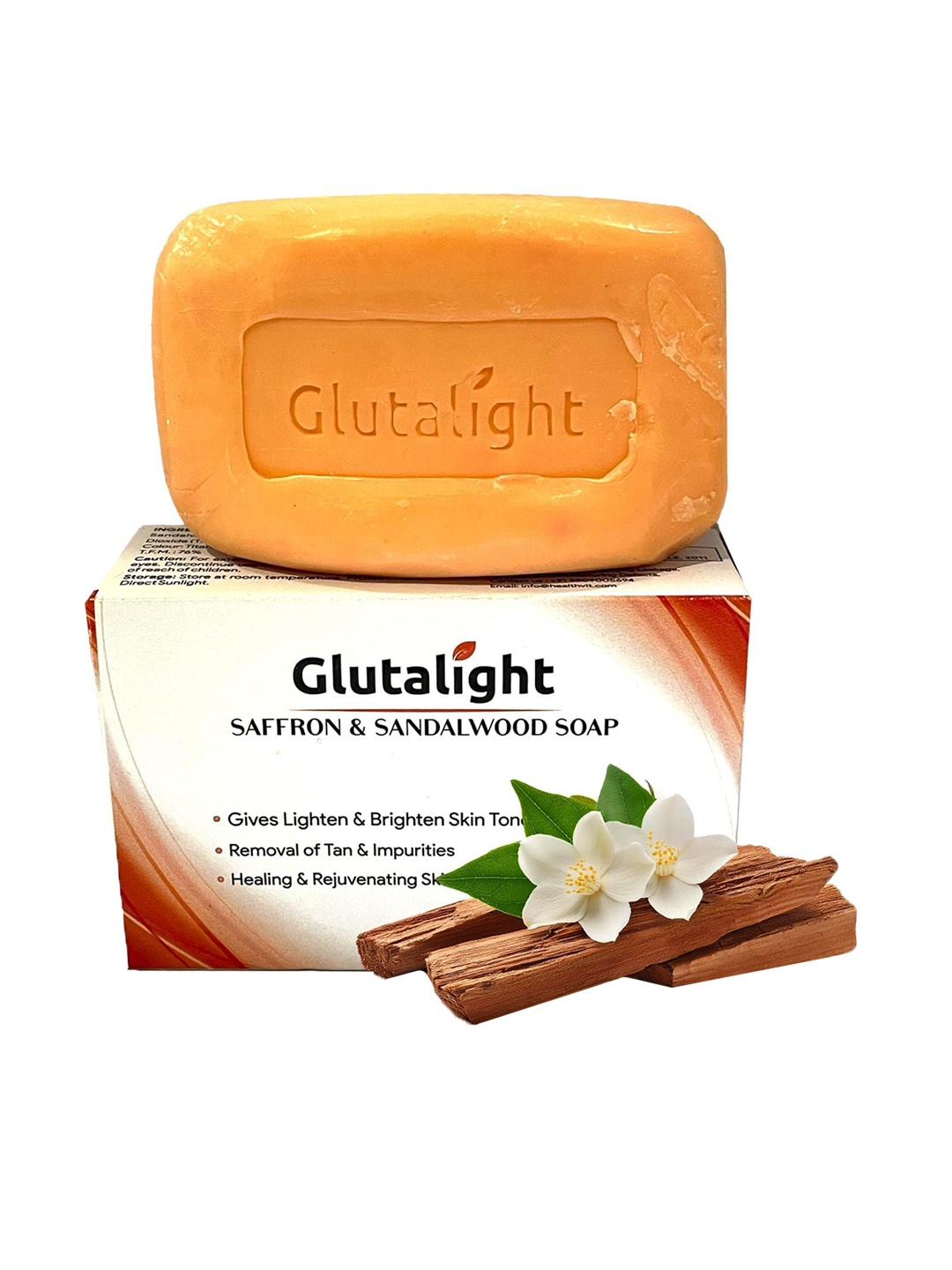 

Glutalight Tan Removal Saffron & Sandalwood Soap - 100 g, Orange