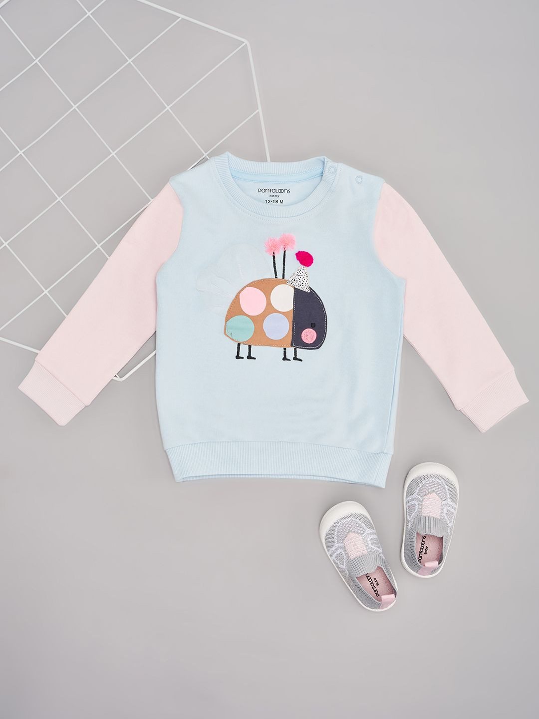 

Pantaloons Baby Girls Round Neck Sweatshirt, Blue