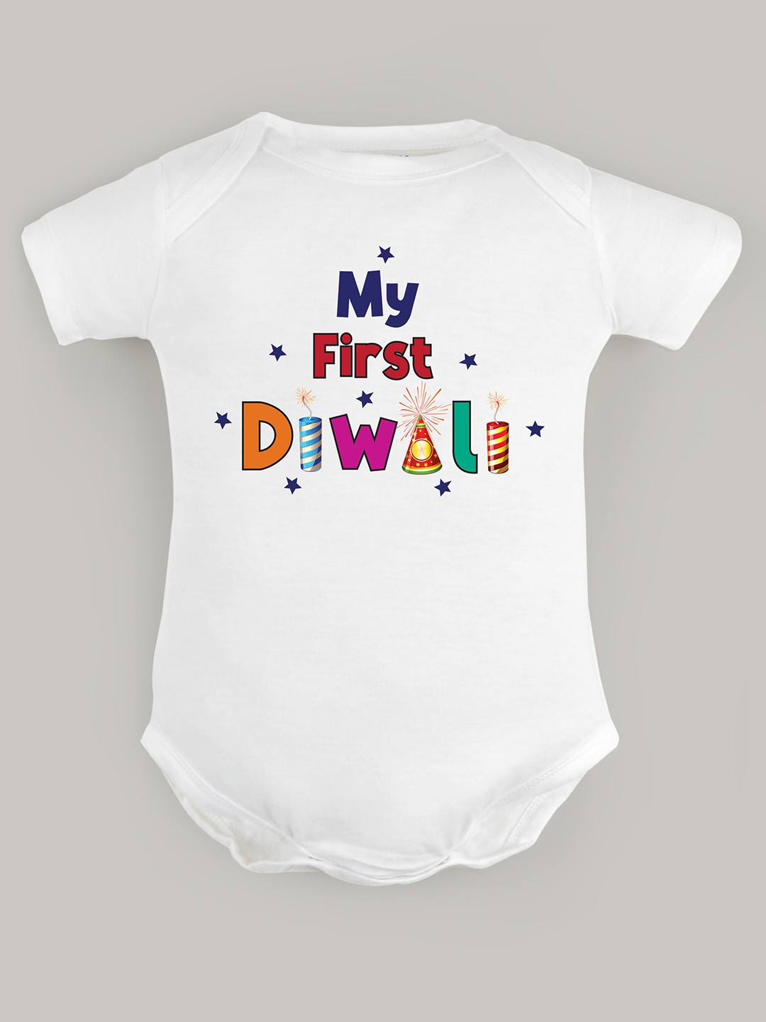 

FFLIRTYGO Kids Printed Cotton Bodysuit, White