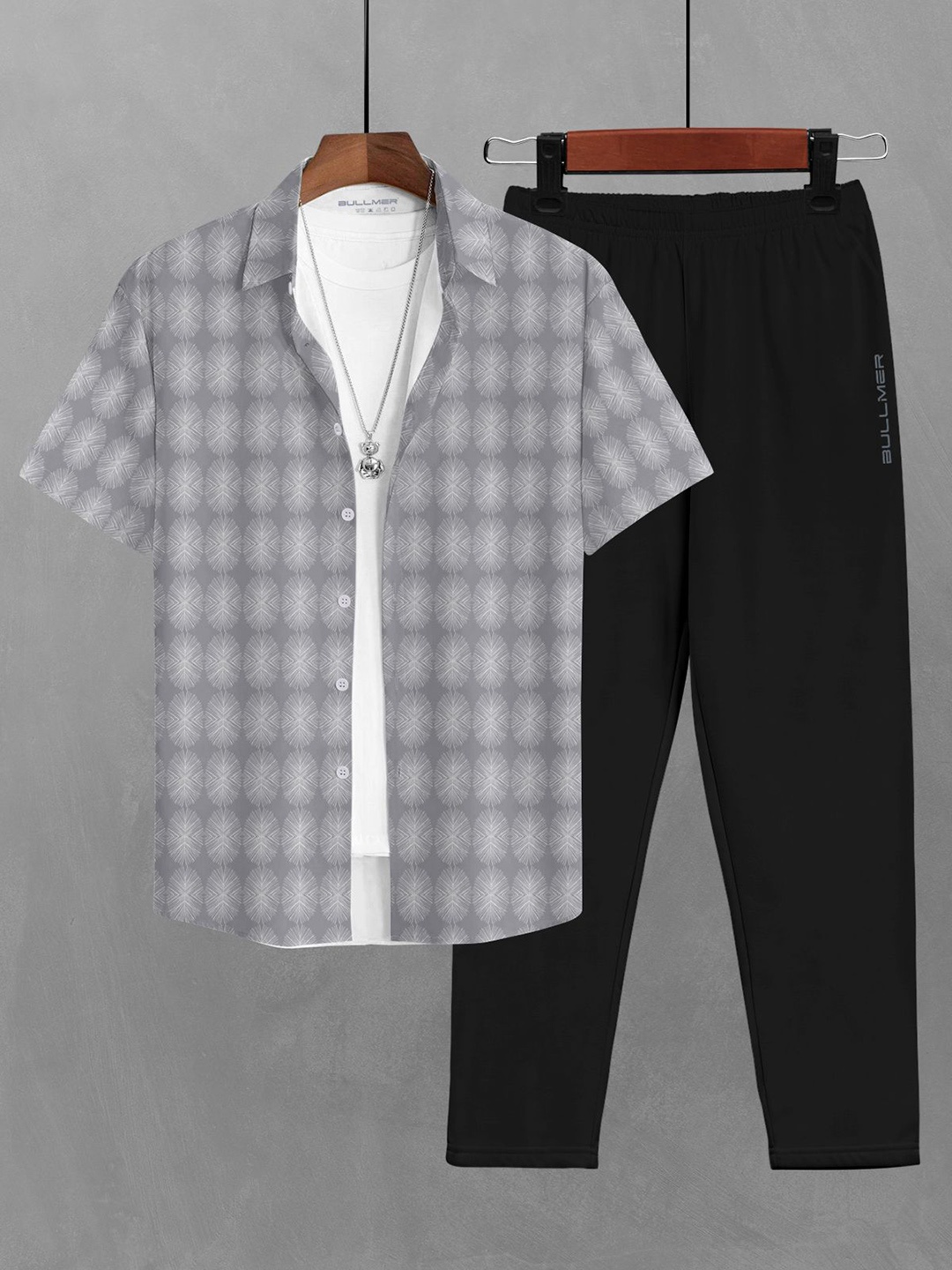 

BULLMER Printed Short Sleeves Shirt With Trouser, Metallic