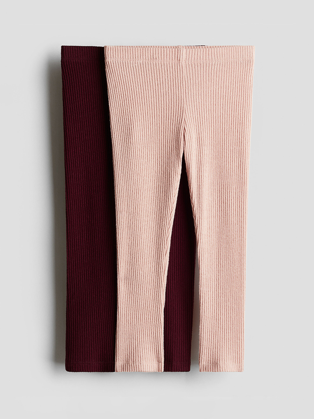 

H&M 2-pack rib-knit Women leggings, Pink