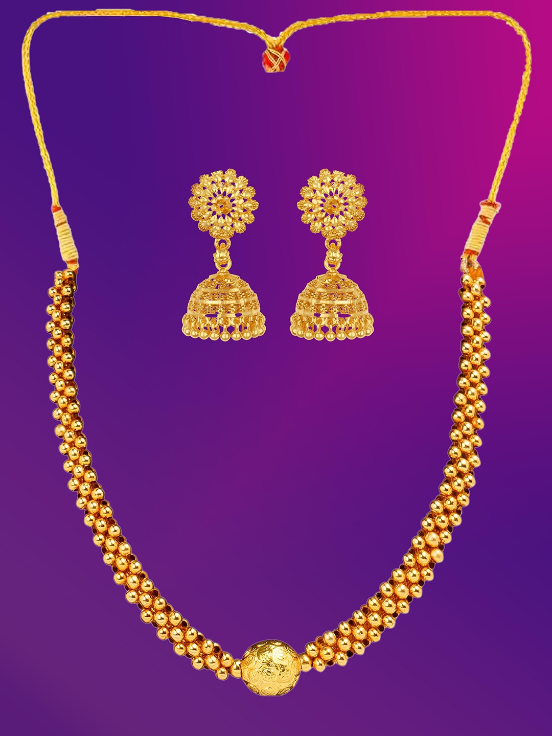 

Lila Gold Plated Antique Jewellery Set