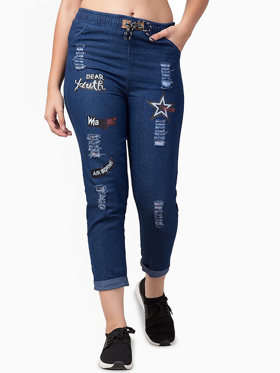 

BAESD Girls Printed Jegging, Blue