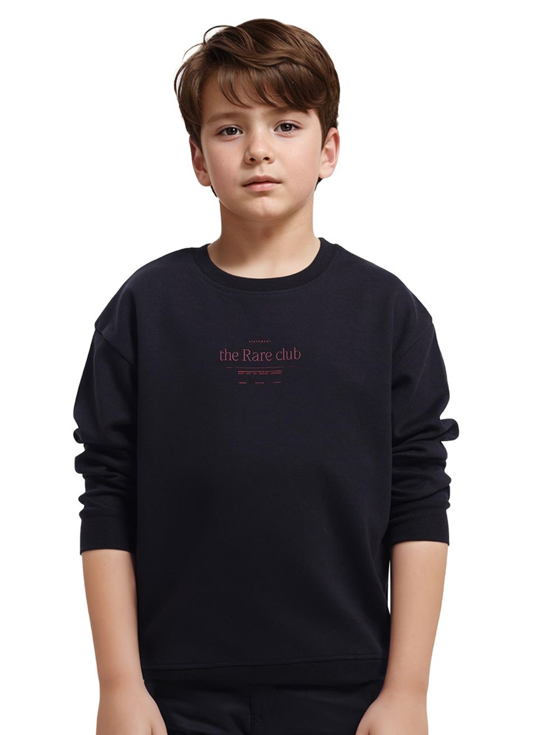 

Rare Ones Boys Typography Printed Sweatshirt, Black