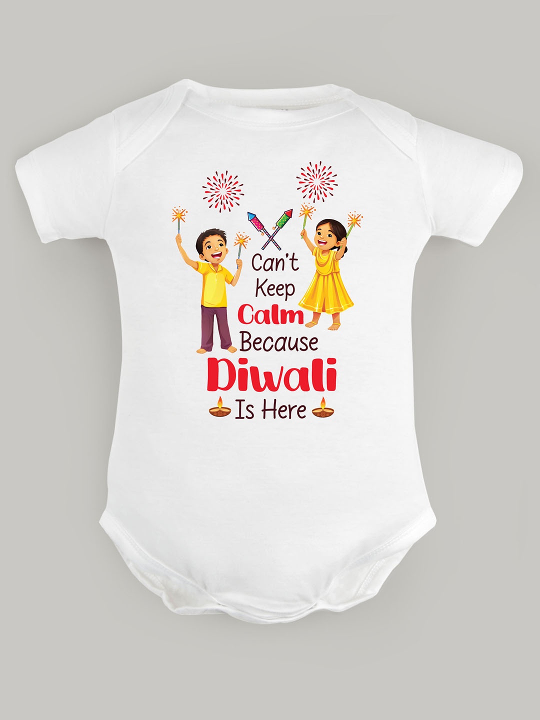 

FFLIRTYGO Kids Infants Printed Cotton Bodysuit, White