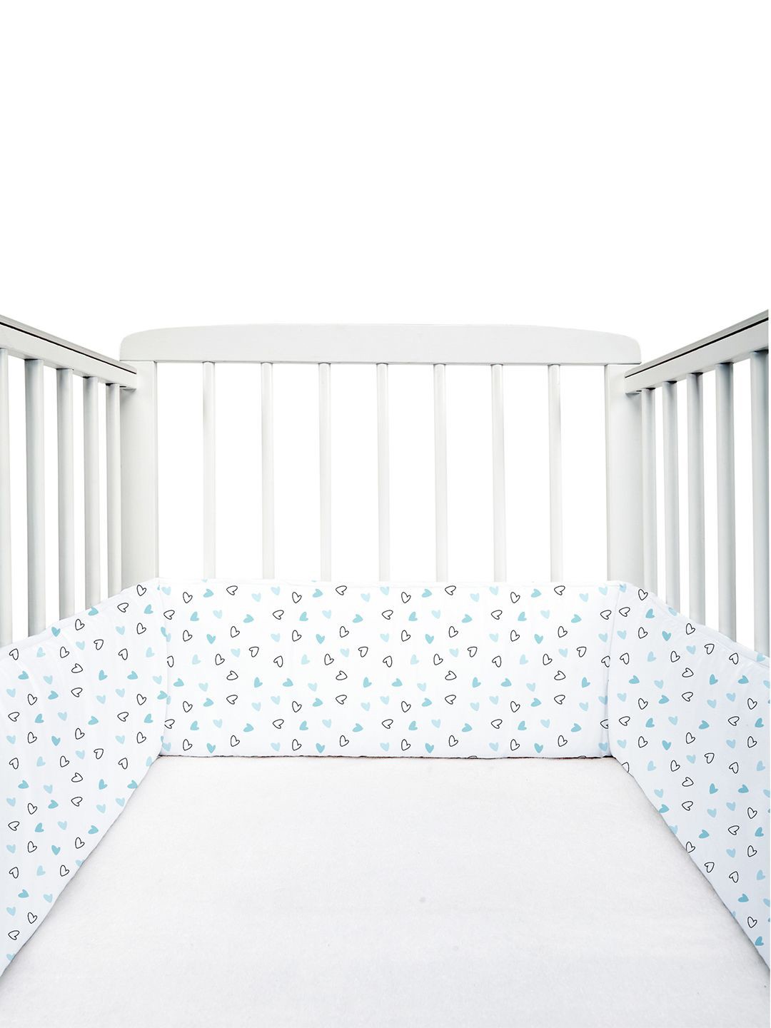 

The White Cradle Printed Cotton Cot Bumper Bed Sets, Blue