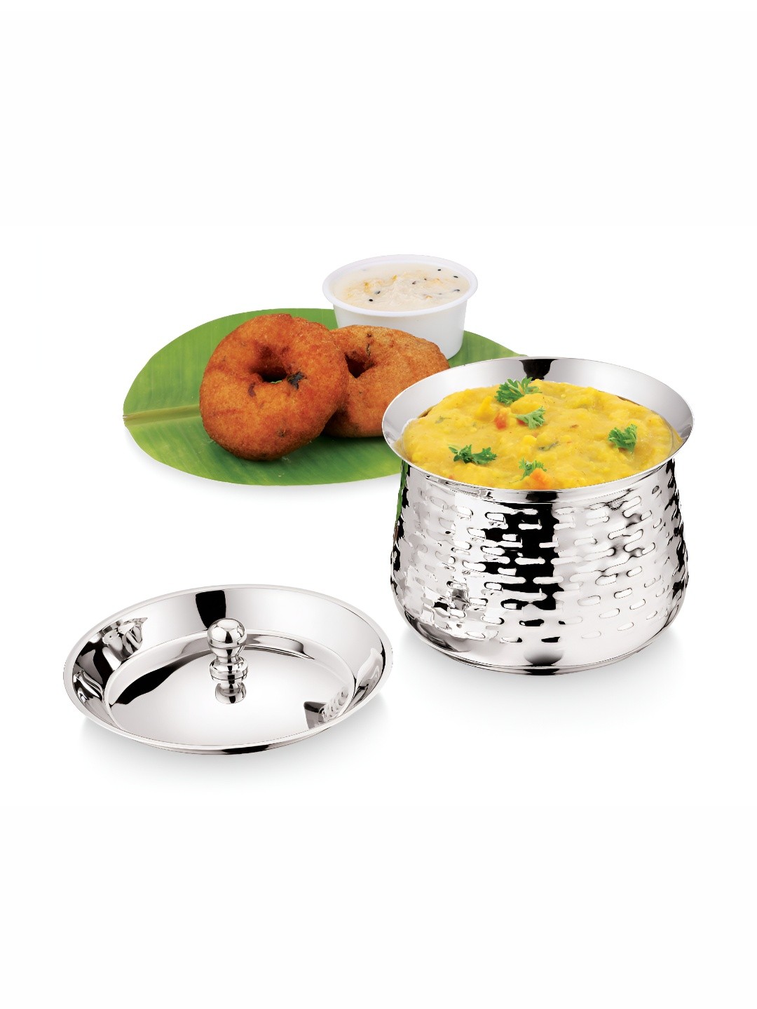 

MUKTI Mudhiras Checkers Dishwasher Safe Stainless Steel Cooking Pot-1500 ml, Silver
