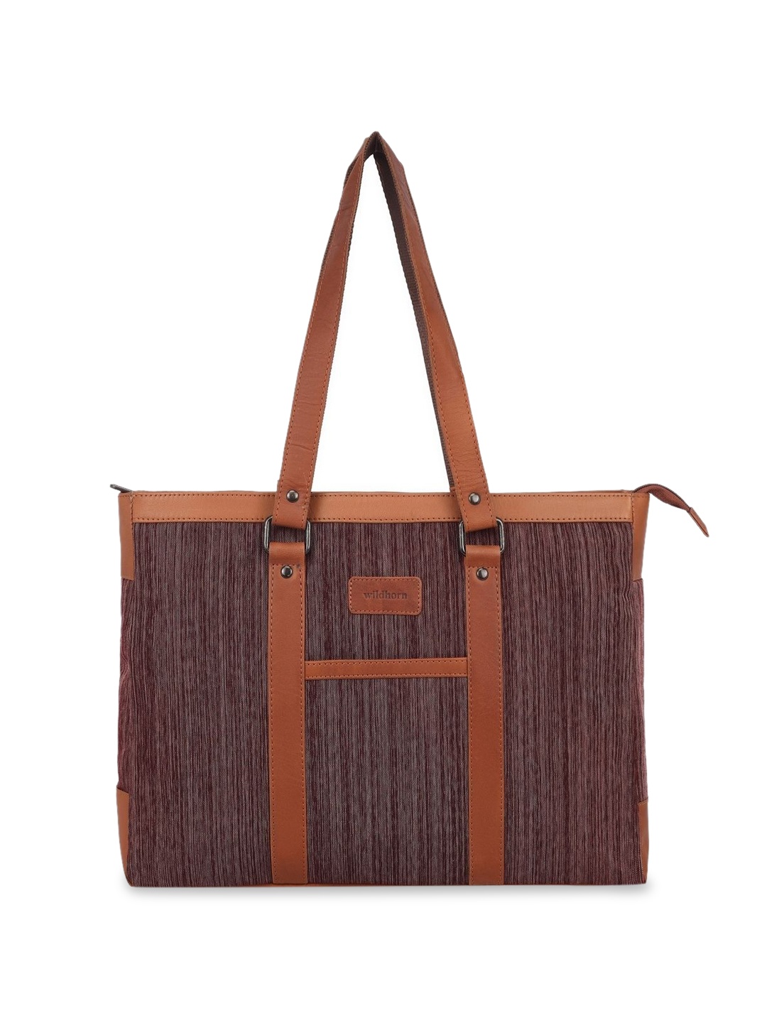 

WildHorn Women Textured Structured Shoulder Bag, Brown