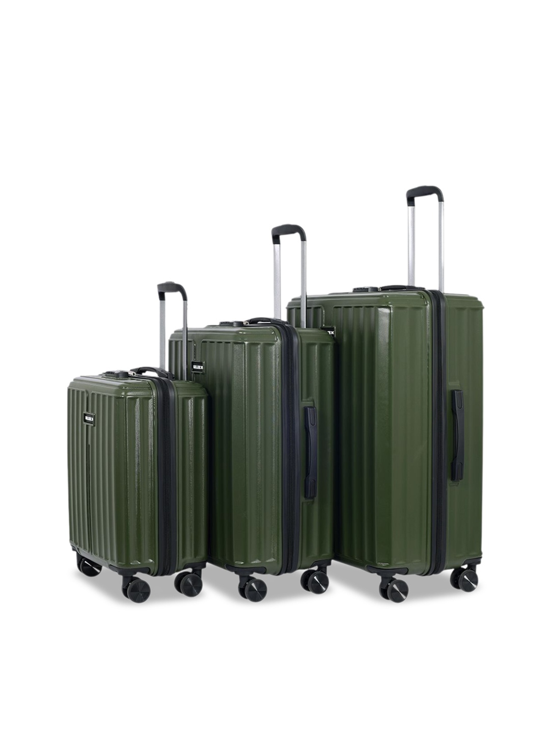 

Killer Set Of 3 Hard-Sided Trolley Bag, Green