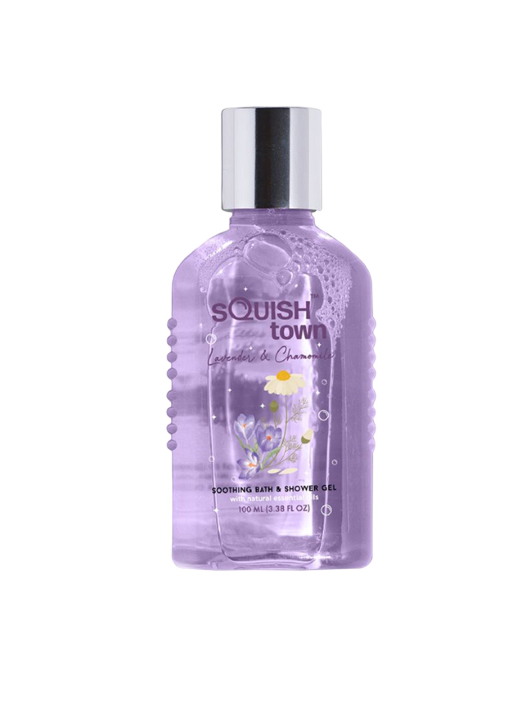 

Squish town Lavender & Chamomile Soothing Aromatherapy Bath & Shower Gel - 100ml, Purple