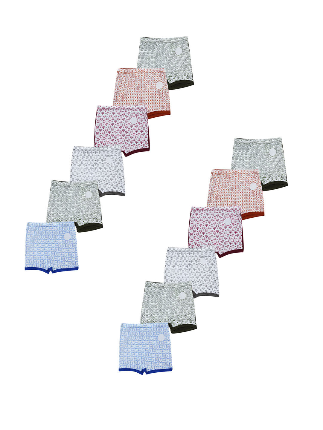 

YELLOWDELIGHT Infant Girls 12-Pcs Short Briefs YD 6710 Gaja (g) white drawer 0-6m-12p, Blue