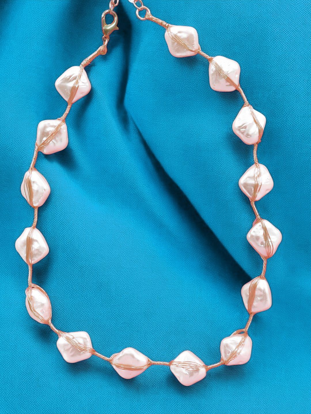 

FIMBUL Beaded Studded Necklace, Gold