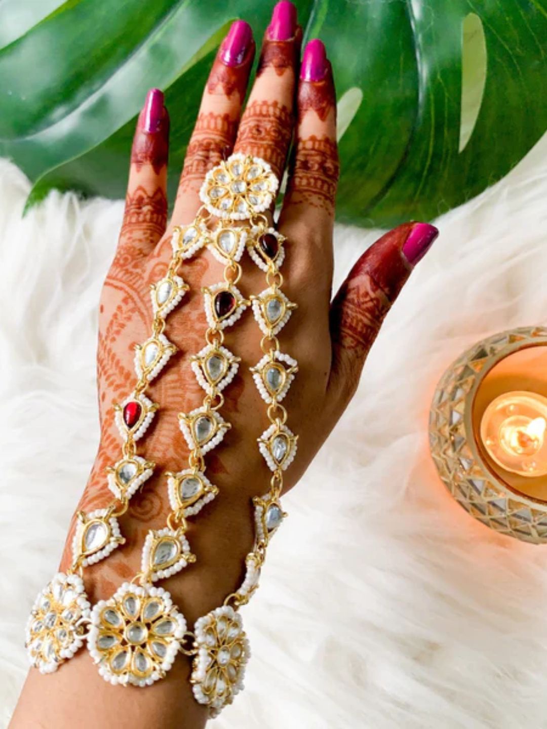 

I Jewels Women Gold-Plated Ring Bracelet