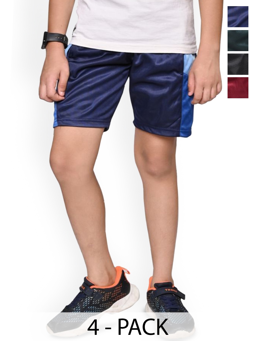 

BAESD Boys Pack Of 4 High-Rise Bermuda Shorts, Multi