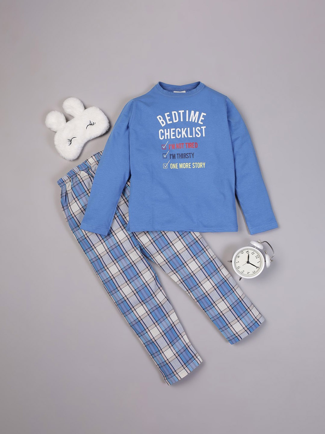 

RAINE AND JAINE Boys Printed Night suit, Blue