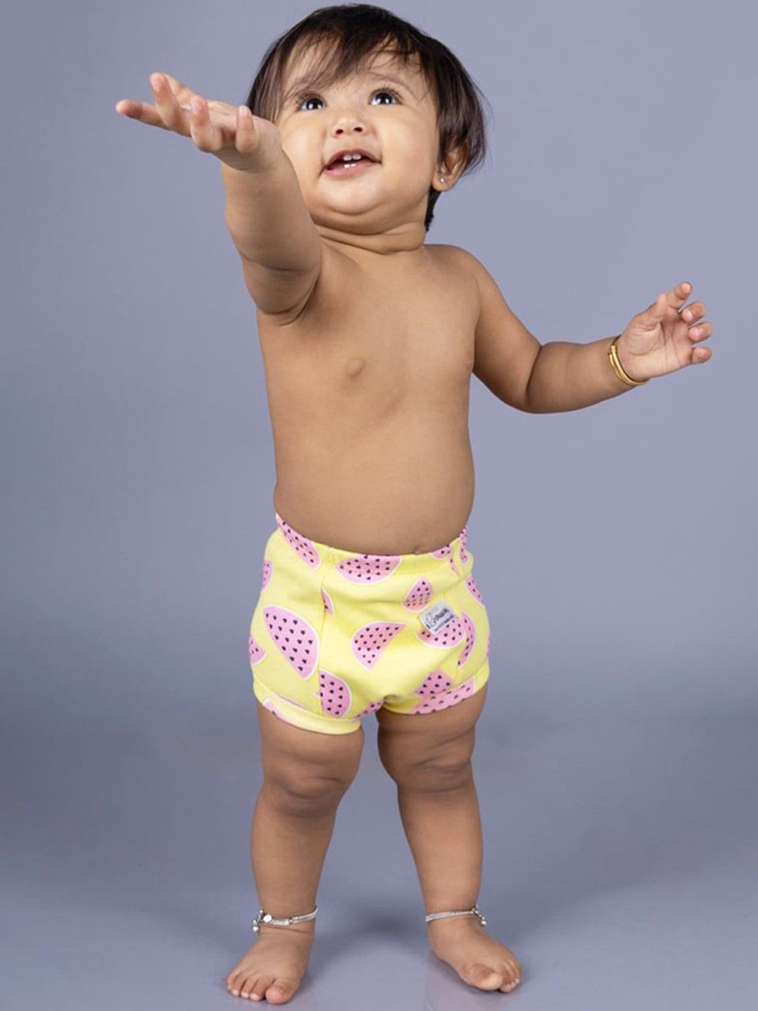 

Snugkins Infants Printed Cotton Potty Training Pants - SK5-PANTS-MELON-SZ0-PK1-multicolor, Yellow