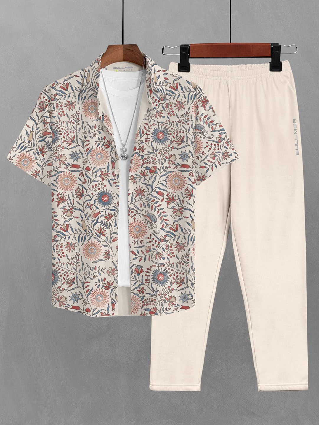 

BULLMER Floral Printed Shirt & Trouser, Red
