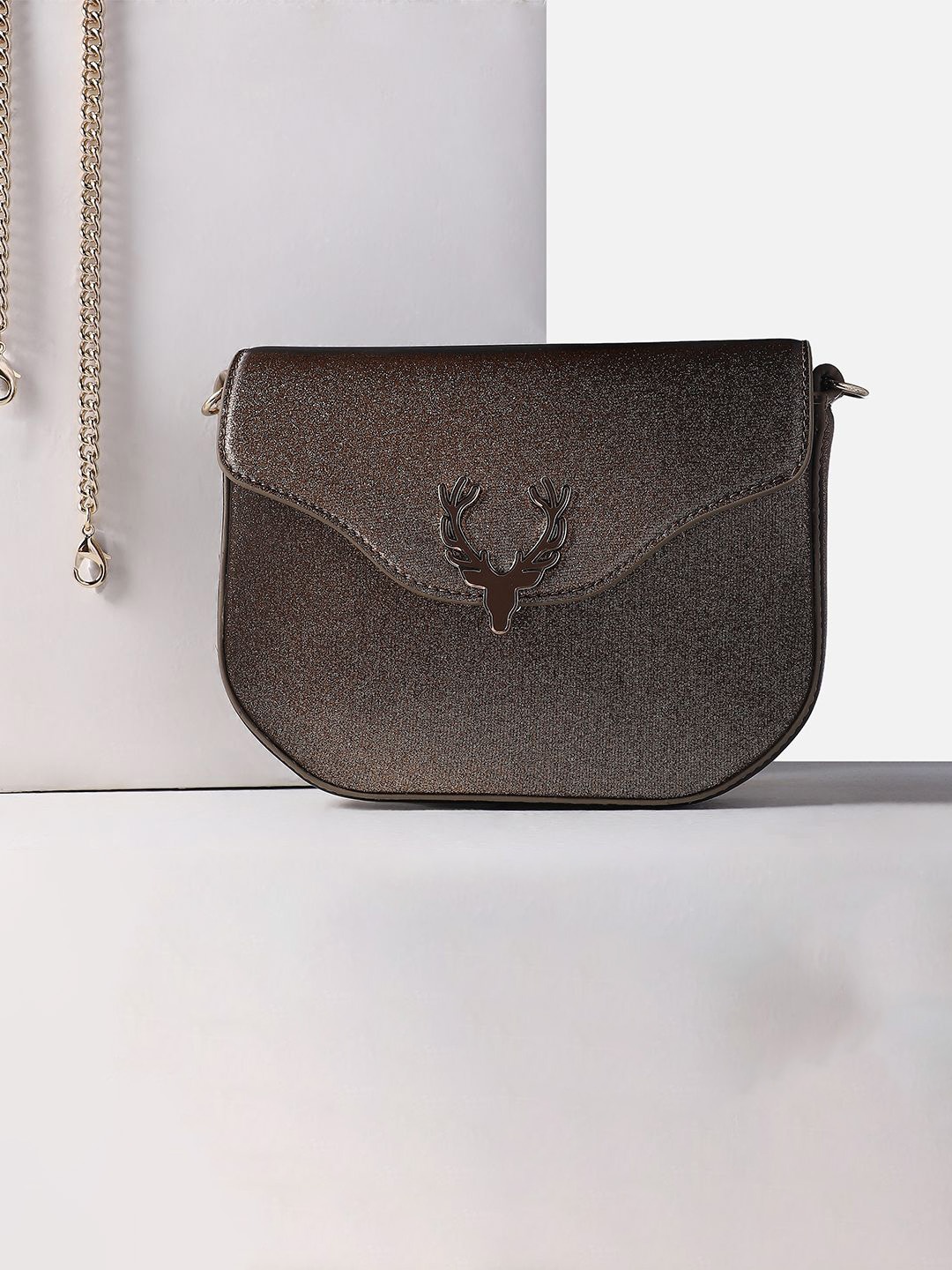 

Allen Solly Woman Solid Swagger Sling Bag, Brown