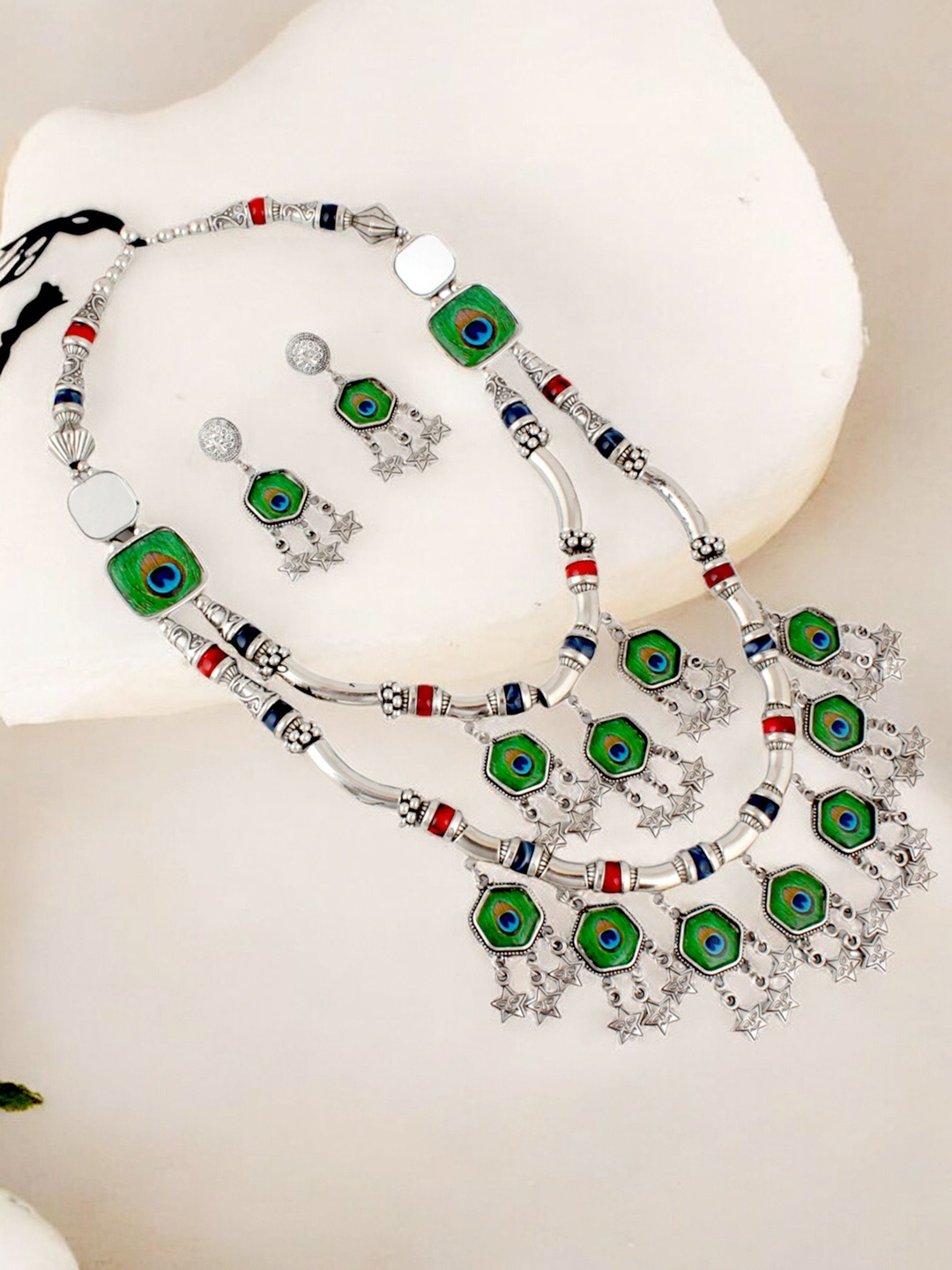 

LUCKY JEWELLERY Silver-Plated Jewellery Set