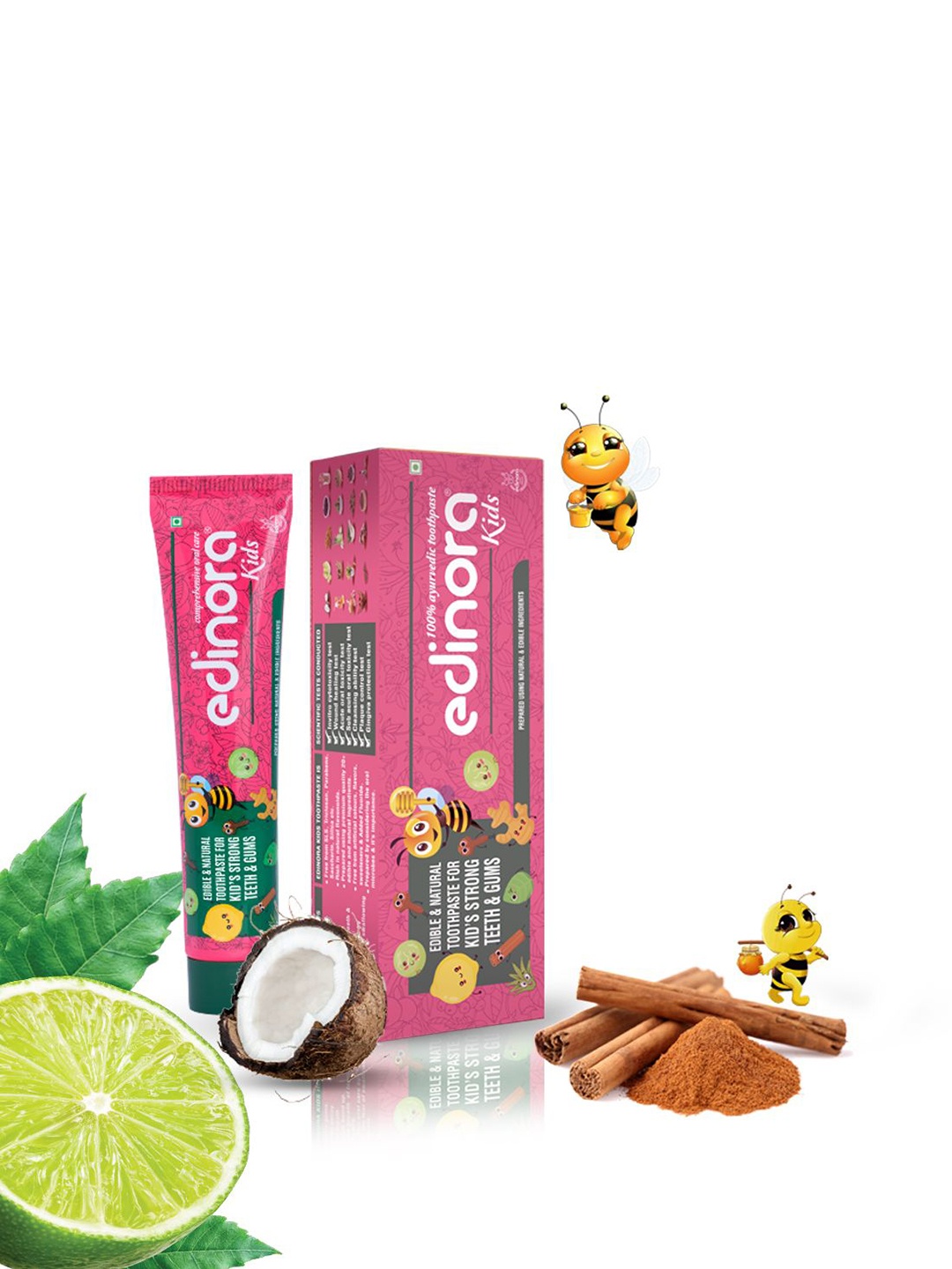 

EDINORA Kids 100% Ayurvedic Toothpaste - 45 g, Pink