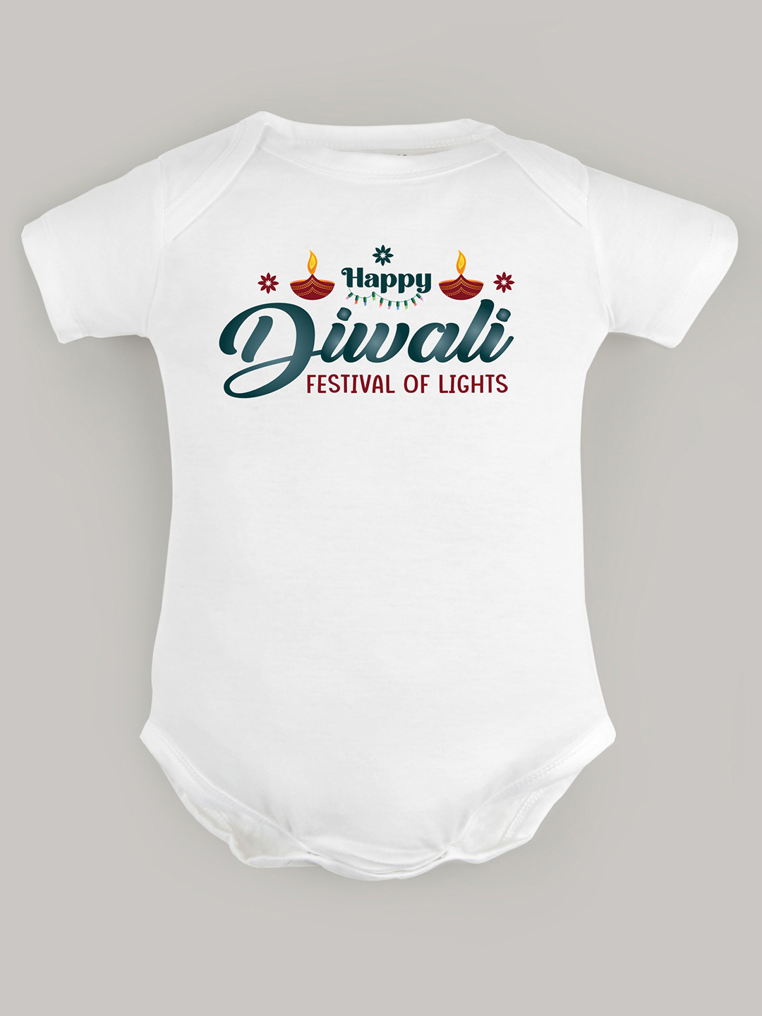 

FFLIRTYGO Infants Printed Pure Cotton Bodysuit, White