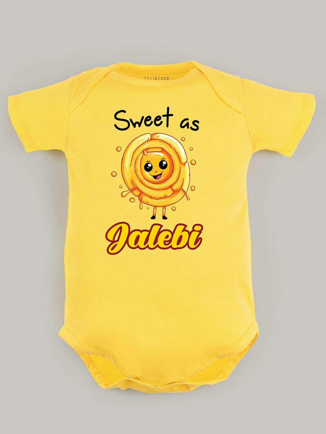 

FFLIRTYGO Kids Graphic Printed Cotton Bodysuit, Yellow