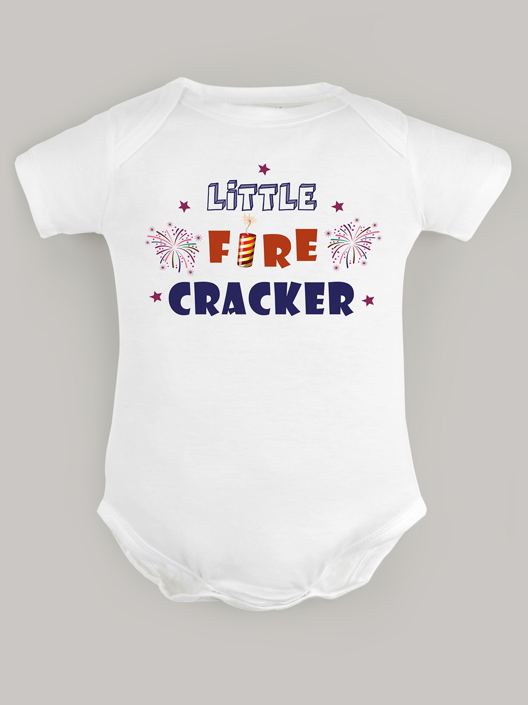 

FFLIRTYGO Kids Printed Cotton Bodysuit, White