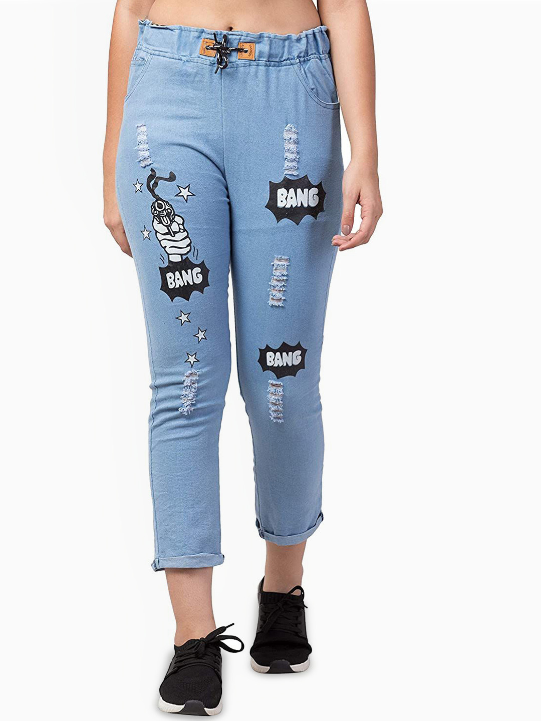 

BAESD Girls Mid Rise Printed Jegging, Blue
