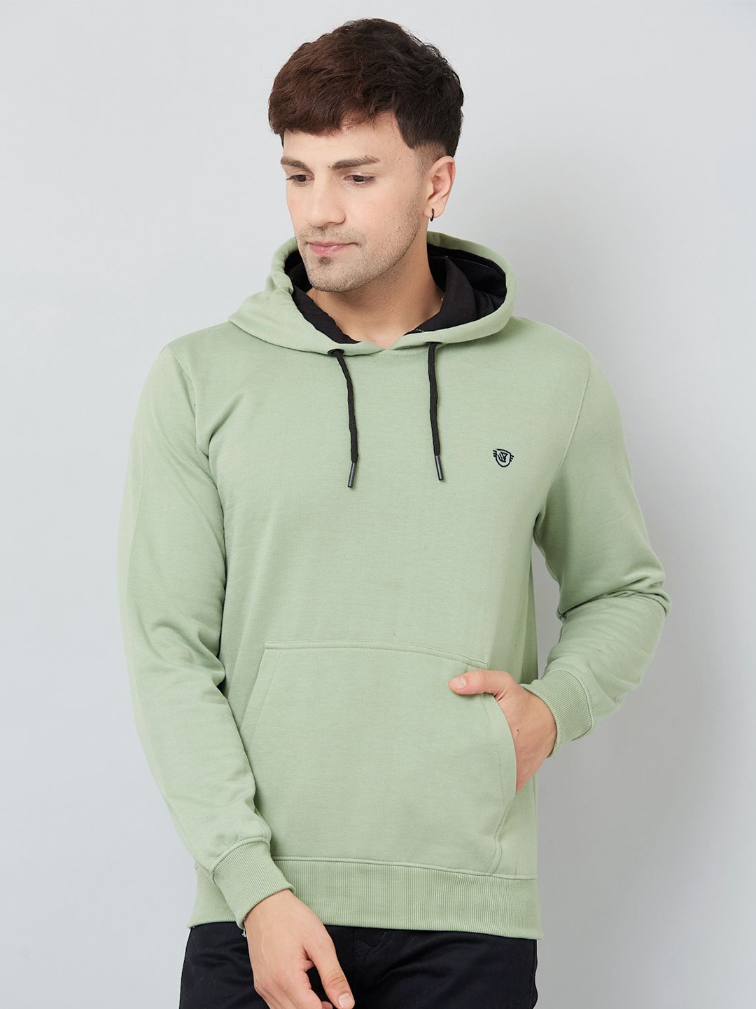 

WE PERFECT Men Hooded Sweatshirt, Sea green