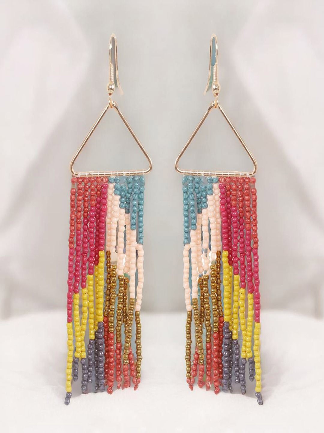 

UNIVERSITY TRENDZ Gold-Plated Classic Pearl Beaded Drop Earrings