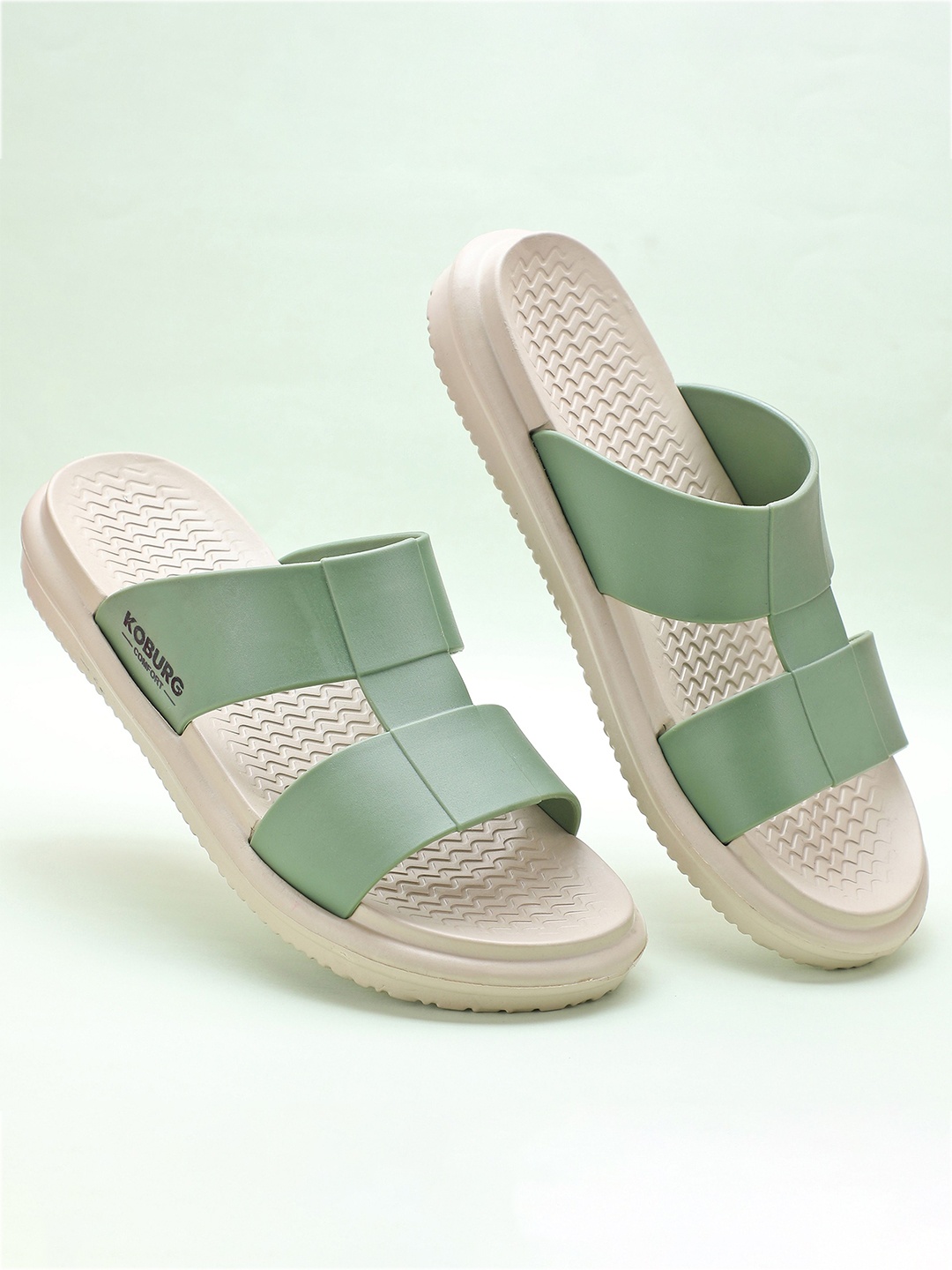 

Koburg Women Green Comfort Sandals