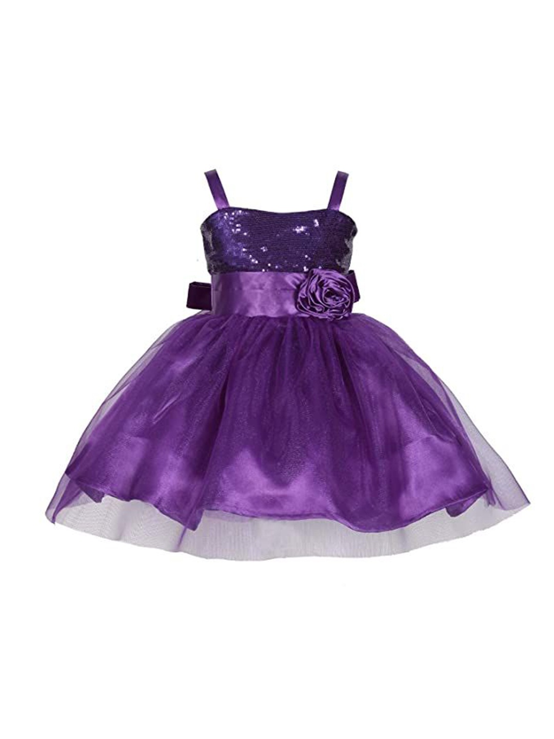 

Wish little Girls Shoulder Straps A-Line Dress, Purple
