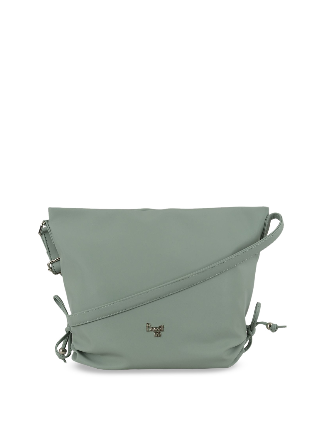 

Baggit Women Textured Structured Hobo Bag, Green