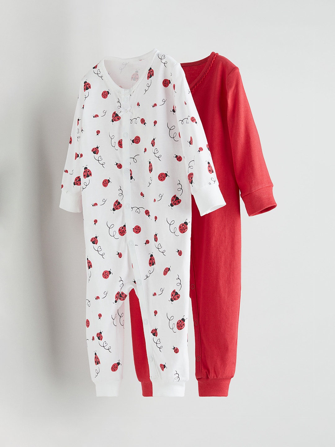 

H&M Boys Pack Of 2 Patterned Cotton Pyjamas, Red