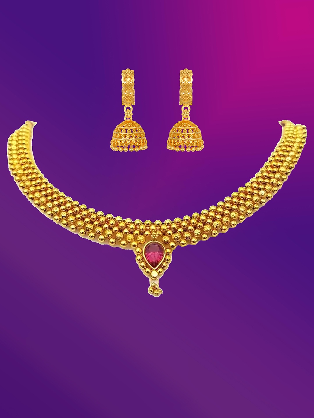 

Lila Gold-Plated Jewellery Set