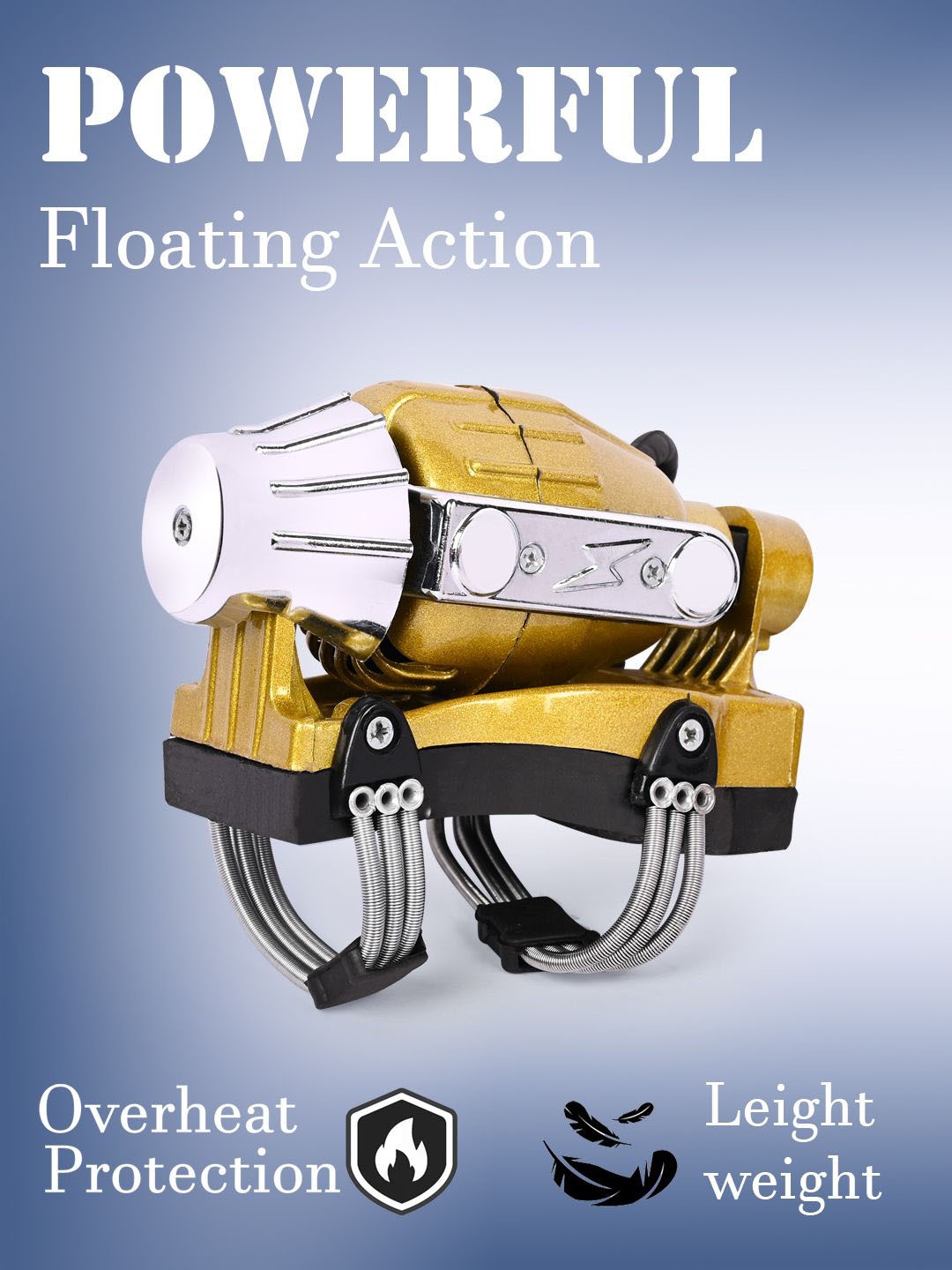 

LEADWORT Prime Corded Double Speed Built Electrical Floating Action Massager, Gold
