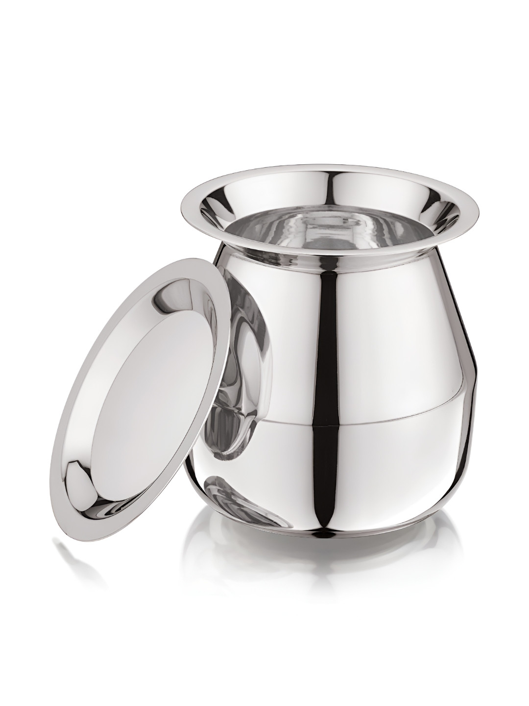 

MUKTI Glossy Stainless Steel Amrit Pooja Essentials Lota - 550ml, Silver