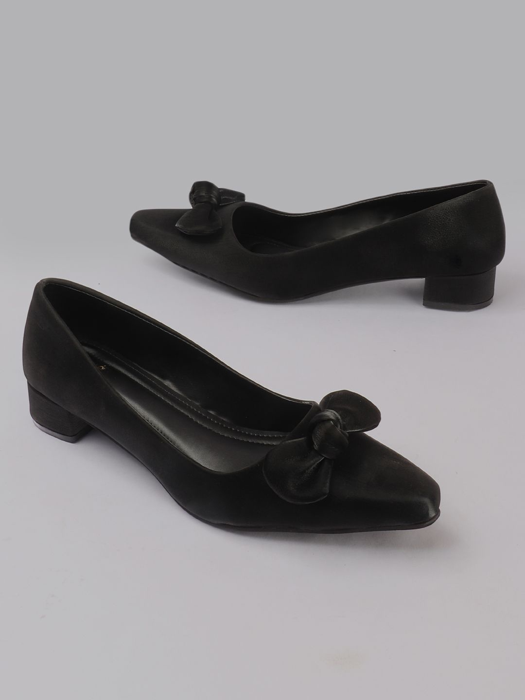 

Lavie Women Block Heel Pumps with Bows, Black
