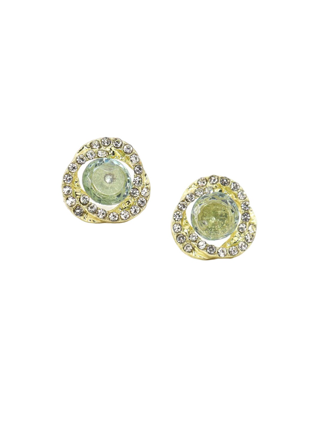 

KRENOZ Gold-Plated Stainless Steel Stone Studded Classic Studs