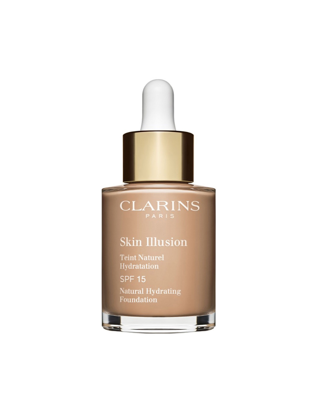 

CLARINS Skin Illusion SPF 15 Natural Hydrating Liquid Foundation 30ml - Wheat 109C, Brown