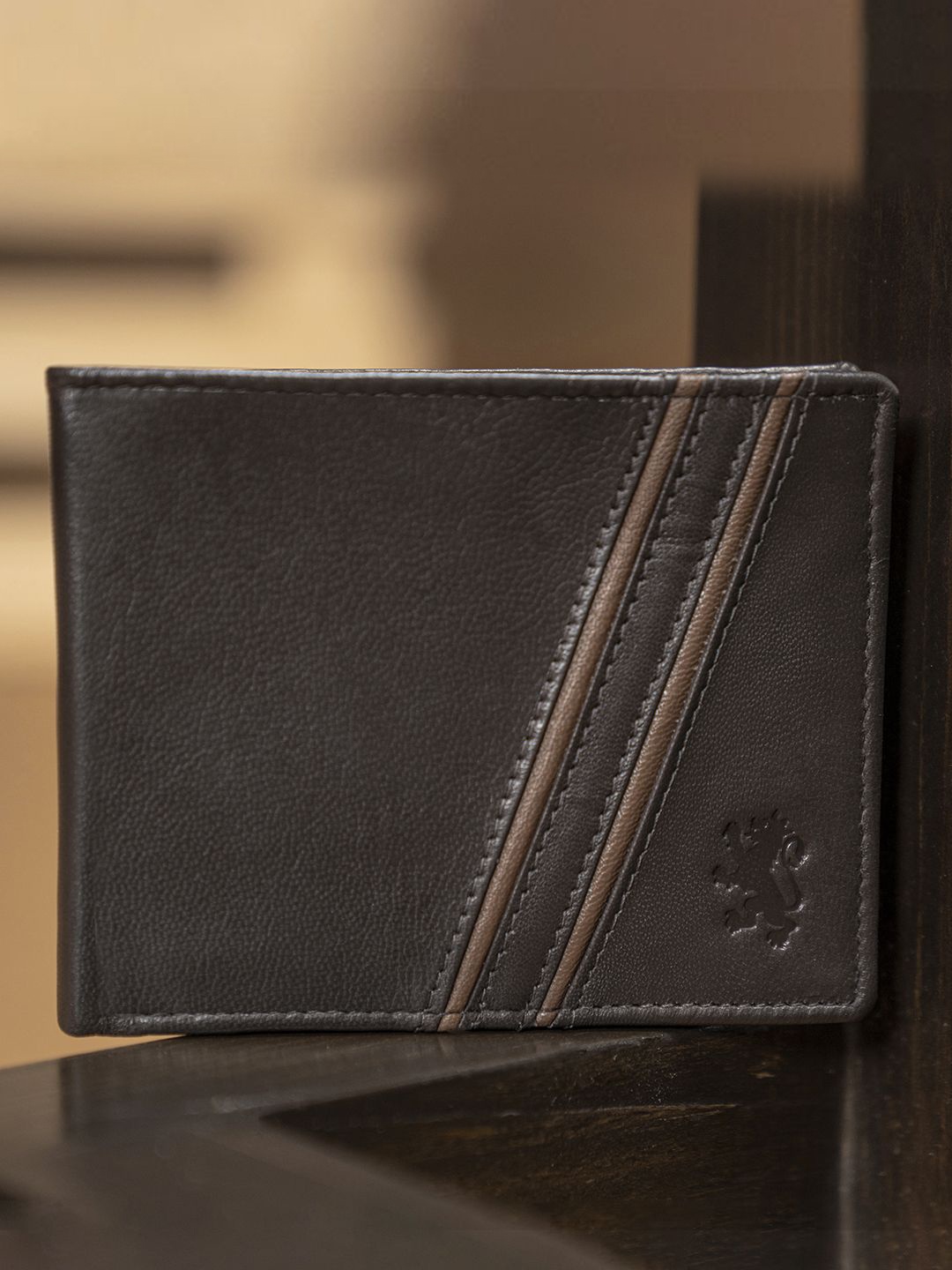 

Red Tape Men Floral Leather Two Fold Wallet, Brown