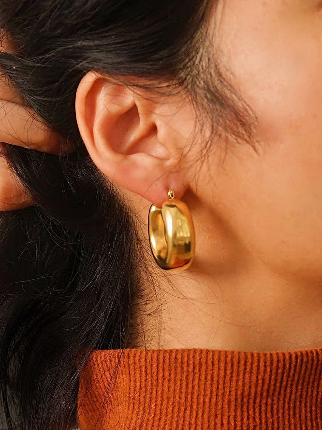 

Proplady Quirky Hoop Earrings, Gold