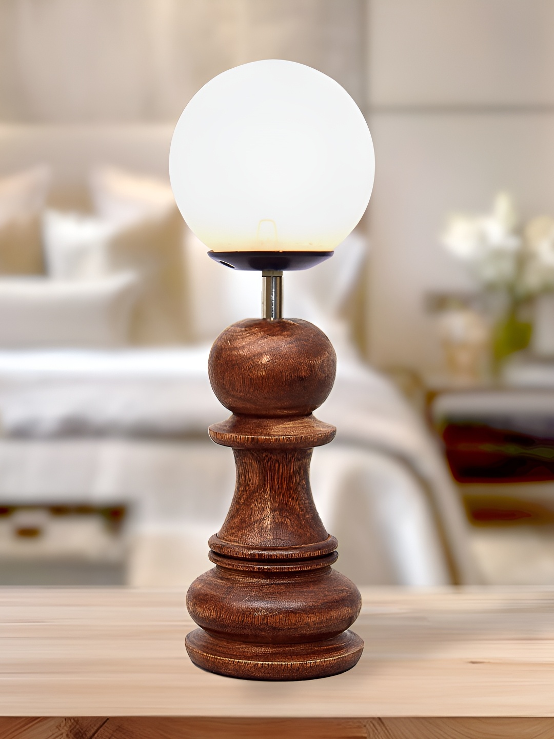 

Homesake White Glass Contemporary Spherical Table Lamp