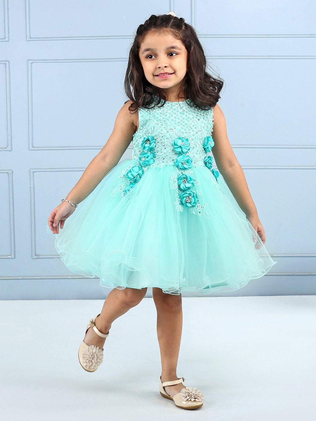 

Mark & Mia Girls Fit & Flare Sleeveless Dress, Blue