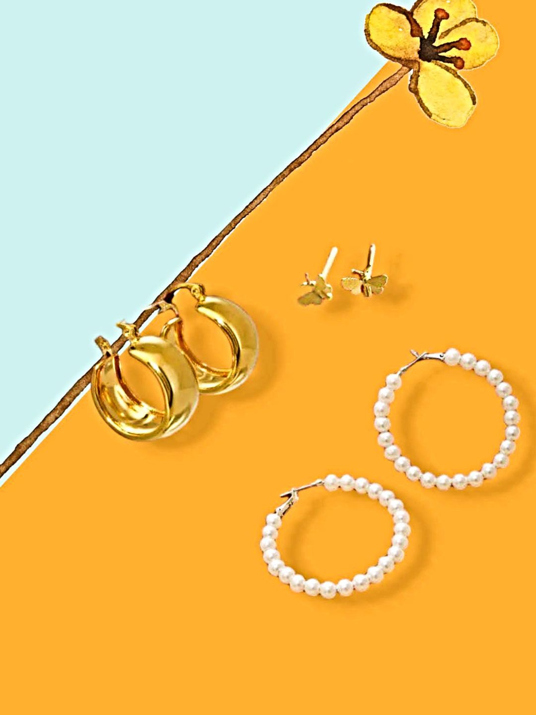 

Proplady Quirky Hoop Earrings, Gold