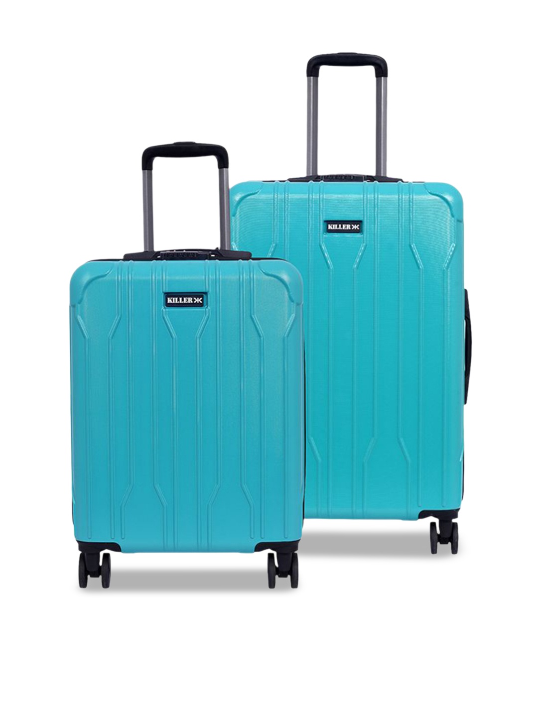 

Killer Set Of 2 Hard-Sided Large & Cabin Trolley Suitcase, Sea green