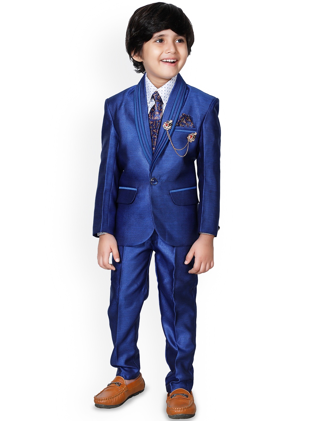 

BAESD Boys Single-Breasted Suit, Blue