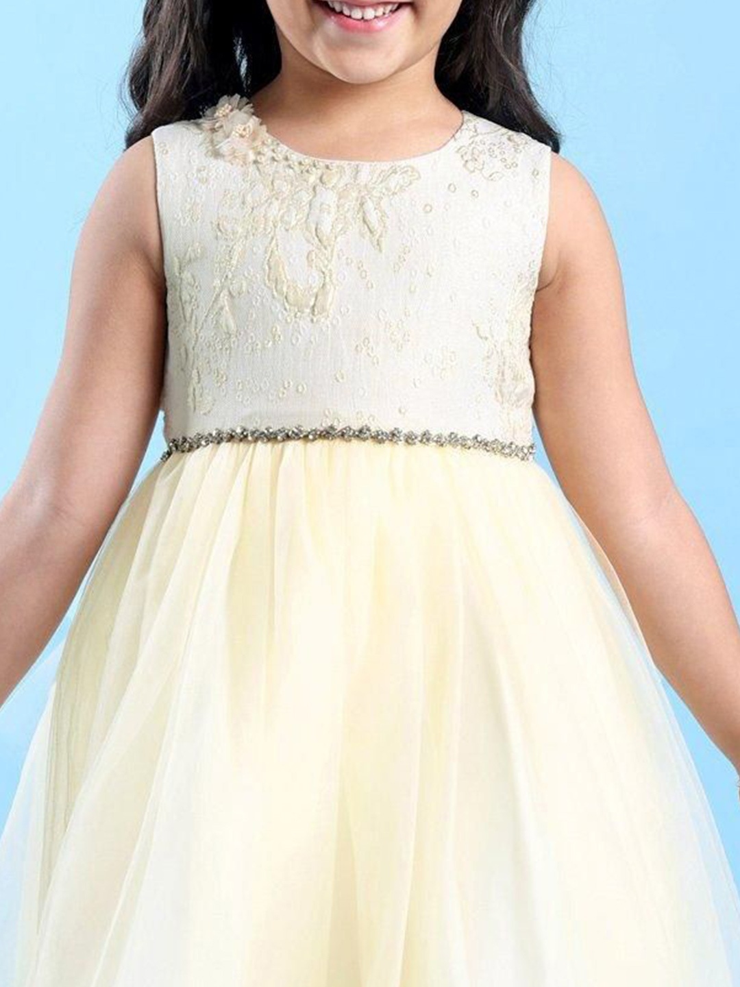 

Mark & Mia Girls Sleeveless Embellishment Party Maxi Dress, Beige