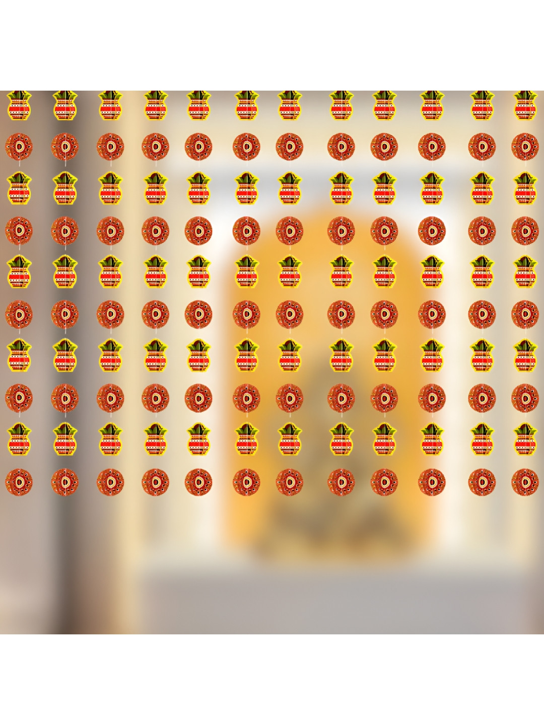 

Special You Red & Yellow 12 Pieces Printed Kalash Frill